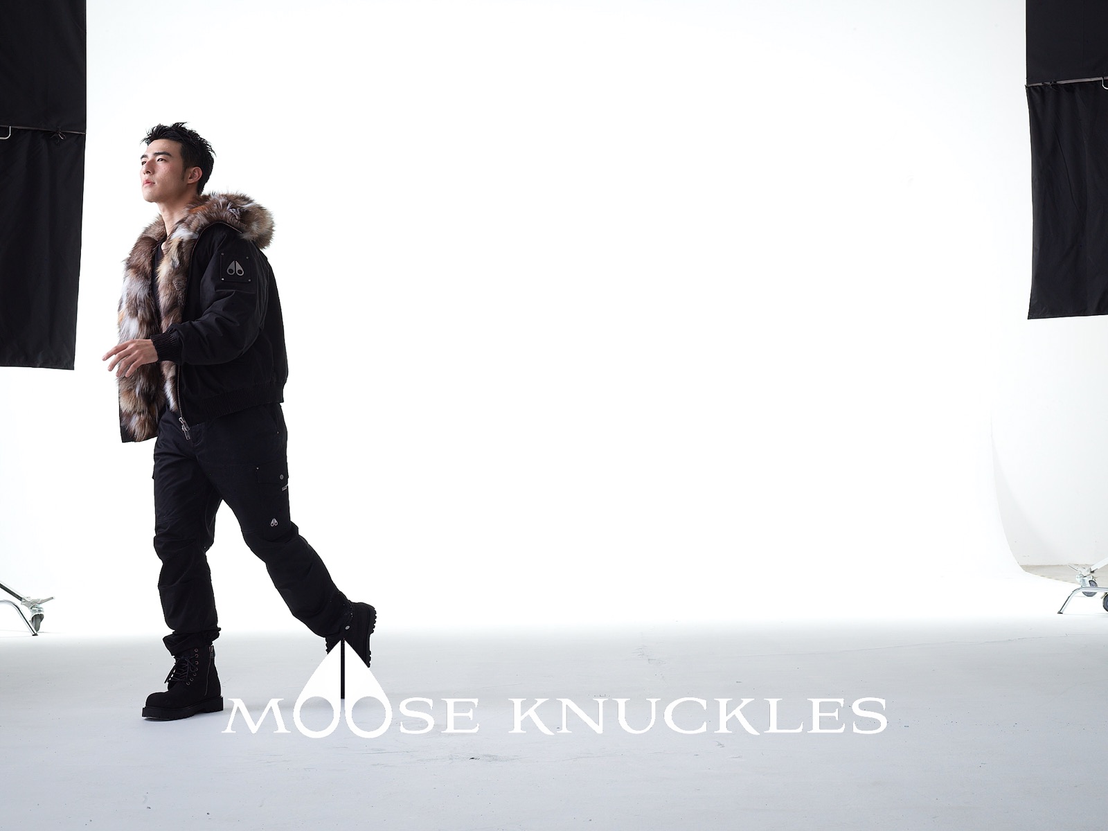 Moose Knuckles 拍摄现场横幅画面