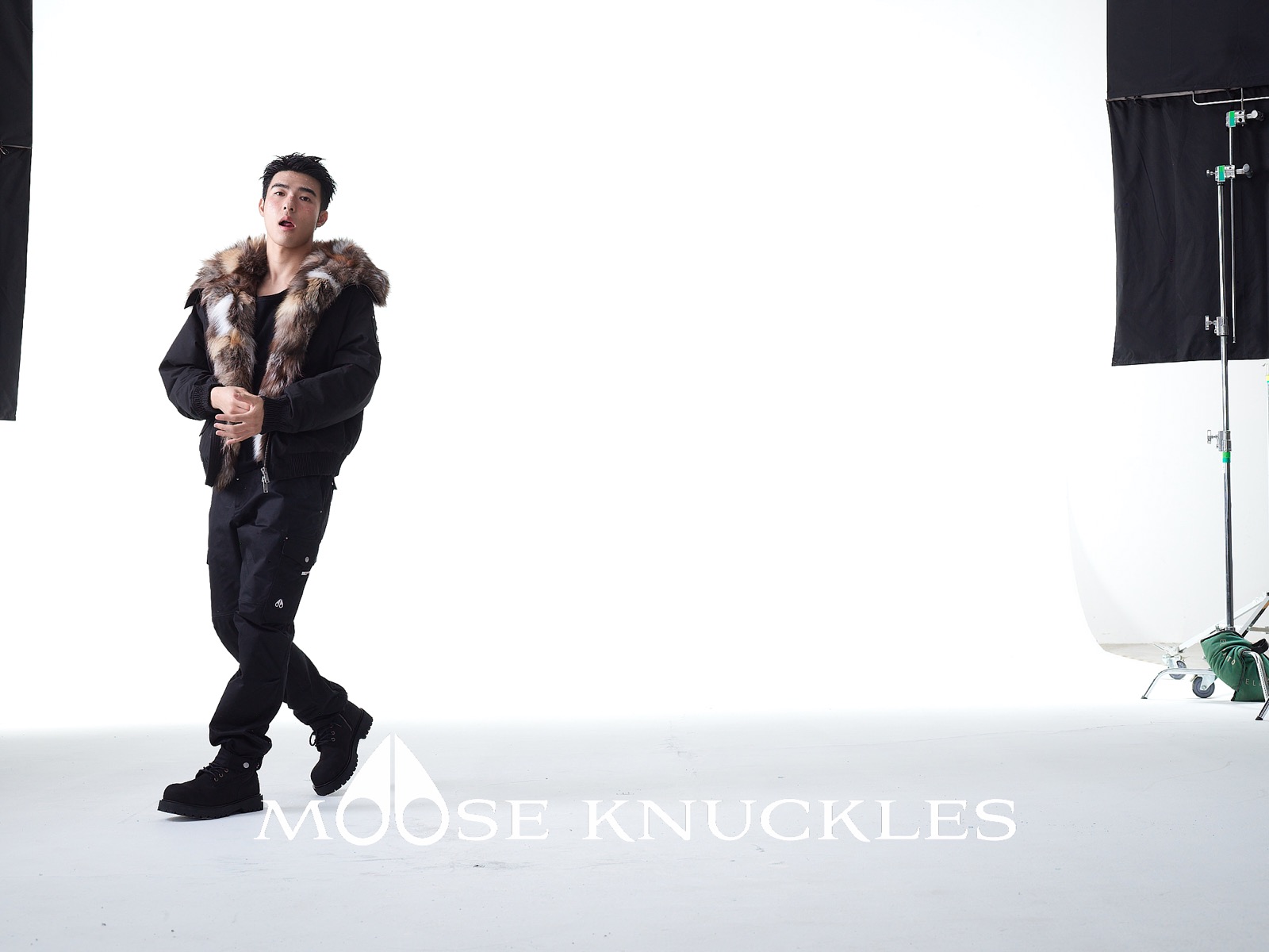 陈昊森 Moose Knuckles 白棚拍摄现场